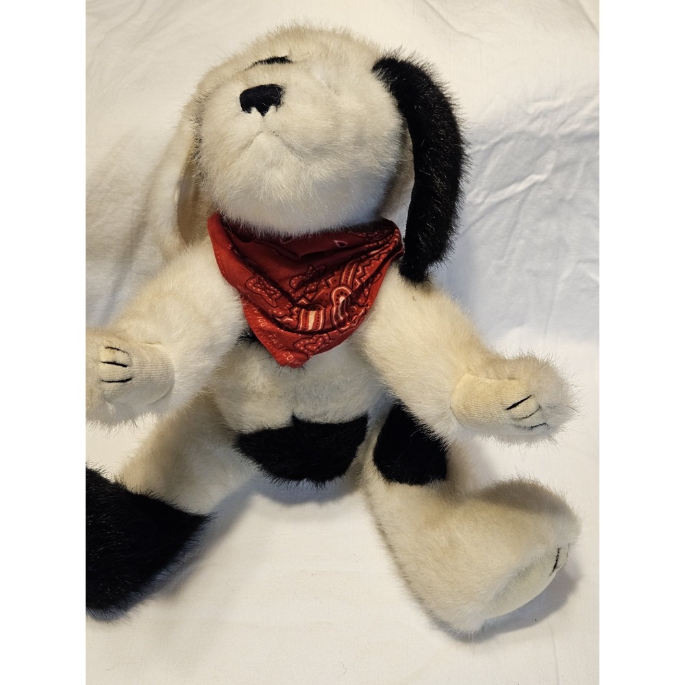 Boyd's Bears Duffy P Hydrant 16"Plush White W/ Black Dog w/Red Scarf #540301-07